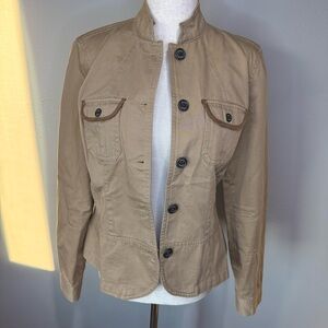 Chaps Women's Tan Button-Up Jacket